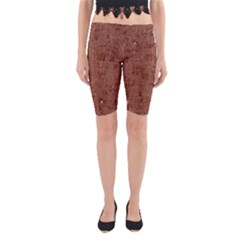 Brown Pattern Yoga Cropped Leggings