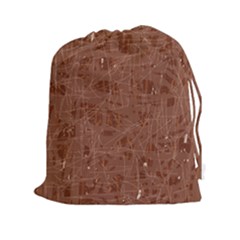 Brown Pattern Drawstring Pouches (xxl)