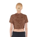 Brown pattern Cotton Crop Top View2