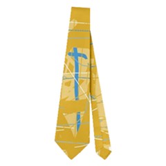 Yellow Pattern Neckties (two Side)  by Valentinaart