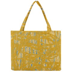 Yellow Pattern Mini Tote Bag by Valentinaart