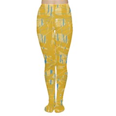 Yellow Pattern Women s Tights