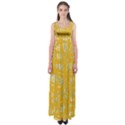 Yellow pattern Empire Waist Maxi Dress View1