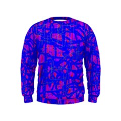 Blue Pattern Kids  Sweatshirt