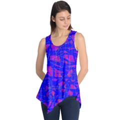 Blue Pattern Sleeveless Tunic