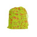 yellow and orange pattern Drawstring Pouches (Large)  View1