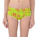 yellow and orange pattern Mid-Waist Bikini Bottoms View1