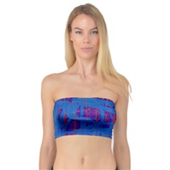 Deep Blue Pattern Bandeau Top