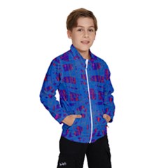 Deep Blue Pattern Wind Breaker (kids) by Valentinaart