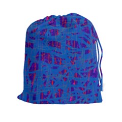 Deep Blue Pattern Drawstring Pouches (xxl)