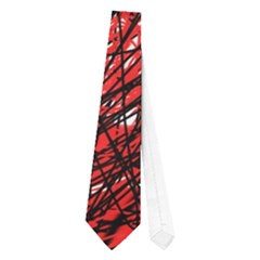 Red And Black Pattern Neckties (one Side) 