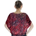 Red and black pattern Batwing Chiffon Blouse View2