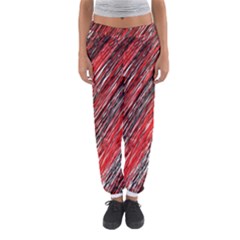 Red And Black Elegant Pattern Women s Jogger Sweatpants