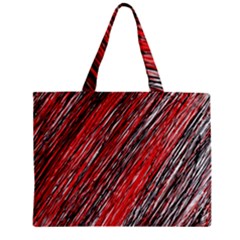 Red And Black Elegant Pattern Zipper Mini Tote Bag by Valentinaart