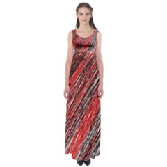 Red And Black Elegant Pattern Empire Waist Maxi Dress