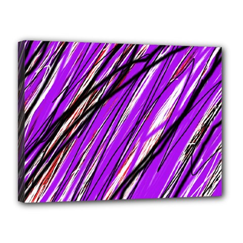 Purple Pattern Canvas 16  X 12 