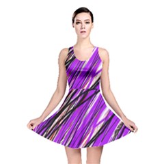 Purple Pattern Reversible Skater Dress