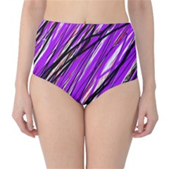 Purple Pattern High-waist Bikini Bottoms by Valentinaart