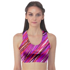 Purple Pattern Sports Bra by Valentinaart