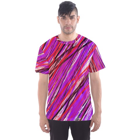 Purple Pattern Men s Sport Mesh Tee by Valentinaart