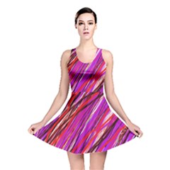 Purple Pattern Reversible Skater Dress