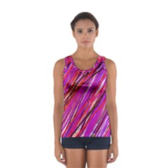 Purple Pattern Women s Sport Tank Top  by Valentinaart