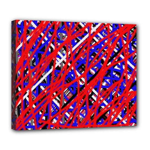 Red And Blue Pattern Deluxe Canvas 24  X 20  