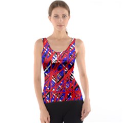 Red And Blue Pattern Tank Top by Valentinaart