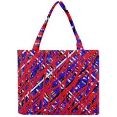 Red And Blue Pattern Mini Tote Bag