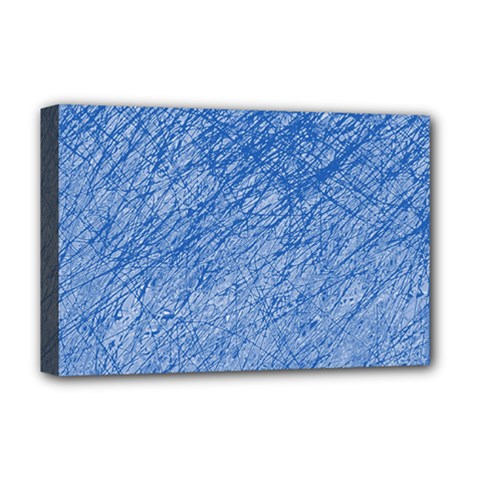 Blue Pattern Deluxe Canvas 18  X 12  