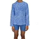 Blue pattern Kid s Long Sleeve Swimwear View1