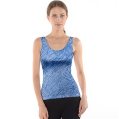 Blue Pattern Tank Top