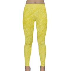 Yellow Pattern Yoga Leggings  by Valentinaart