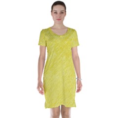 Yellow Pattern Short Sleeve Nightdress