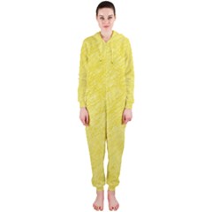 Yellow Pattern Hooded Jumpsuit (ladies) 