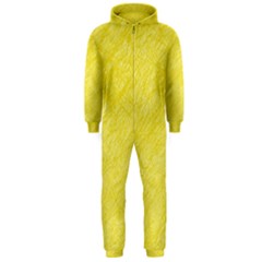 Yellow Pattern Hooded Jumpsuit (men) 