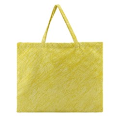 Yellow Pattern Zipper Large Tote Bag by Valentinaart