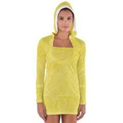 Yellow Pattern Women s Long Sleeve Hooded T-shirt