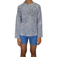 Gray Pattern Kid s Long Sleeve Swimwear by Valentinaart