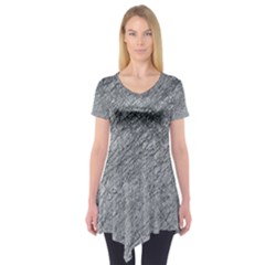 Gray Pattern Short Sleeve Tunic 