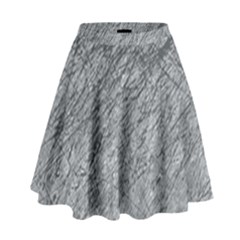 Gray Pattern High Waist Skirt