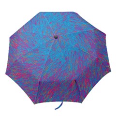 Blue Pattern Folding Umbrellas by Valentinaart