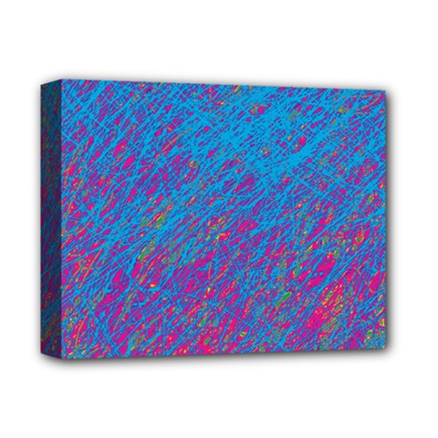 Blue Pattern Deluxe Canvas 14  X 11  by Valentinaart