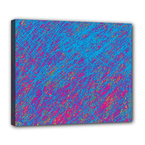 Blue Pattern Deluxe Canvas 24  X 20  