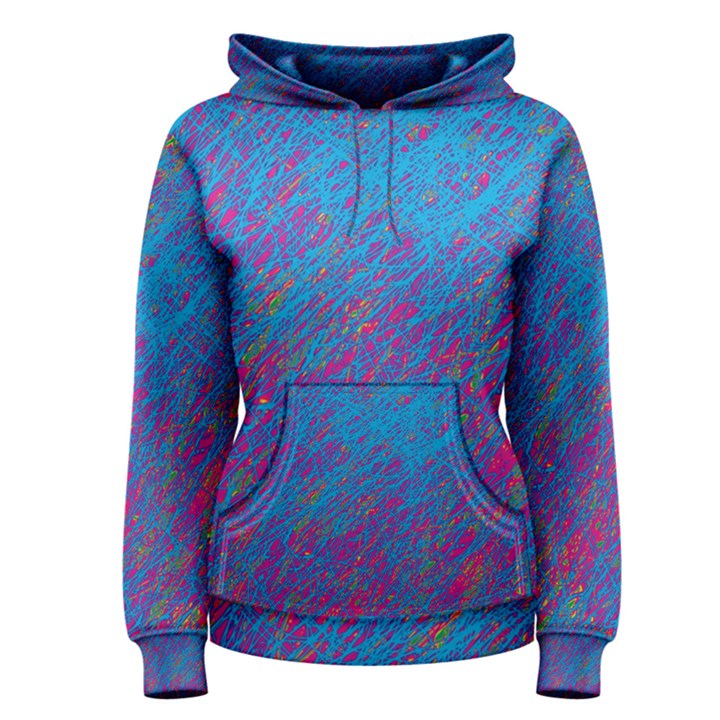 Blue pattern Women s Pullover Hoodie