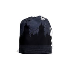 Dark Scene Illustration Drawstring Pouches (Medium) 