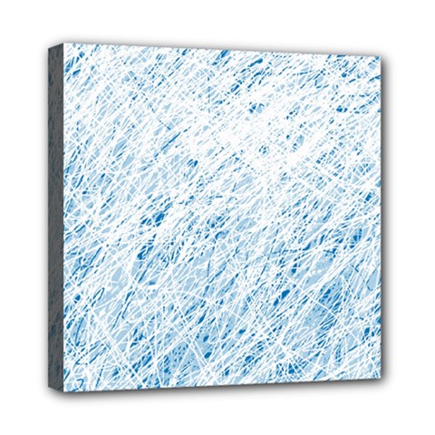 Blue Pattern Mini Canvas 8  X 8 