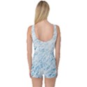 Blue pattern One Piece Boyleg Swimsuit View2