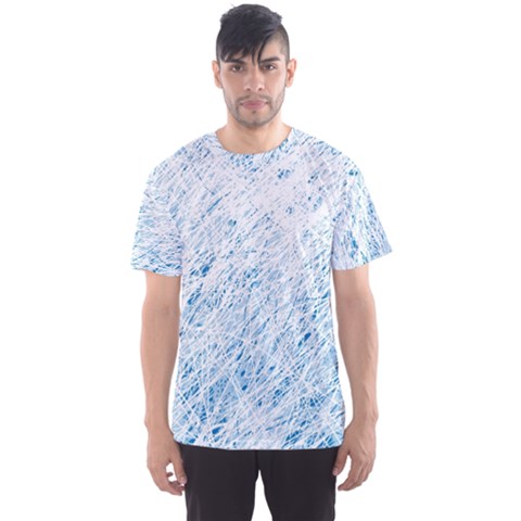 Blue Pattern Men s Sport Mesh Tee by Valentinaart