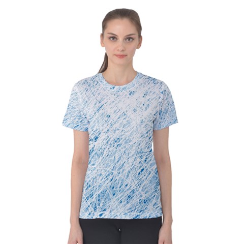 Blue Pattern Women s Cotton Tee by Valentinaart